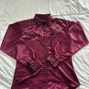 Silk Vintage Western Wrangler Button-up Shirt